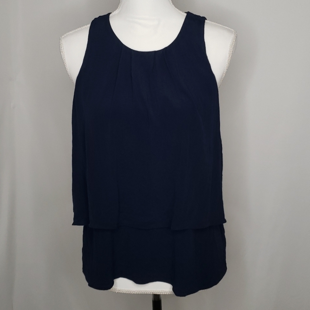 J. Crew Layered Key Hole Back Blouse
